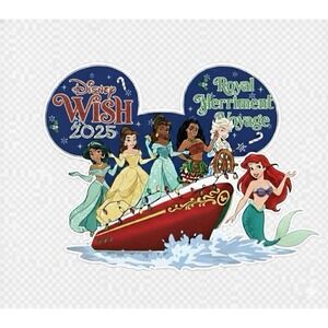 Disney Wish 2025 Royal Merriment Voyage Magnet Princess Cruise Door‎ Decor